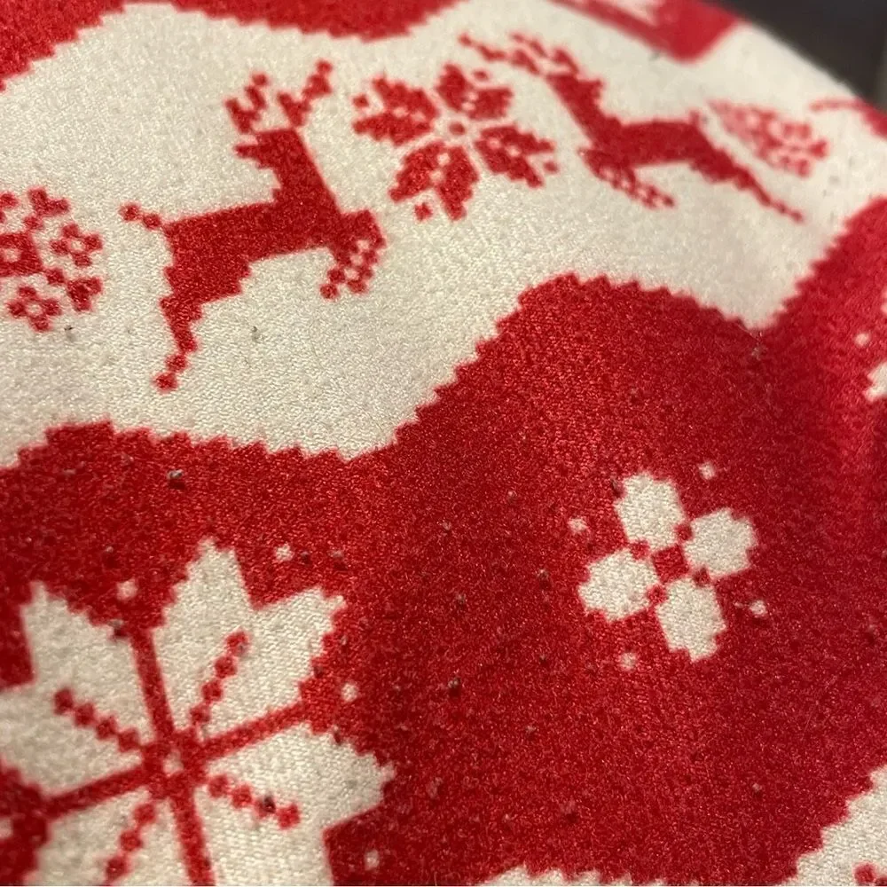 Sweet Honey Christmas Zip Up Onsie Red White Reindeer Size 18 Months